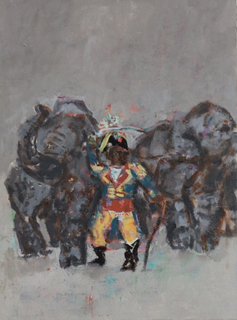 Toussaint with elephants